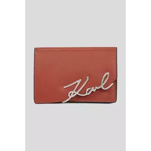 Karl Lagerfeld portofel de piele K/SIGNATURE culoarea roșu, A3W32018 imagine