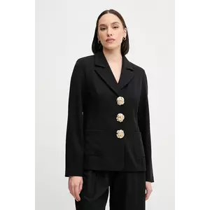 Joseph Ribkoff sacou culoarea negru, un singur rând de nasturi, uni, 243160S25 imagine