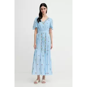 La Petite Française rochie din bumbac RACHELE maxi, evazați, RACHELE imagine