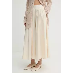 Pedro del Hierro fustă culoarea bej, maxi, evazați, 7599300 imagine