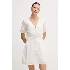 Pepe Jeans rochie EDEN culoarea bej, mini, evazați, PL953699 imagine