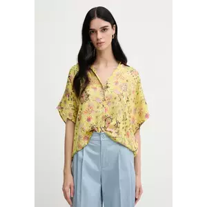 Pedro del Hierro cămașă culoarea galben, cu guler clasic, relaxed, 7659067 imagine