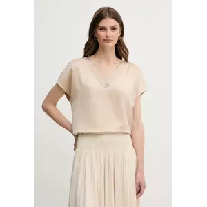 Marc Aurel bluză culoarea bej, cu imprimeu, 6318-2000-93424 imagine