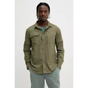 Columbia cămașă Skien Valley culoarea verde, cu guler clasic, regular, 2123325 imagine
