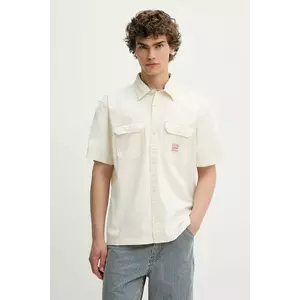 Levi's cămașă din bumbac SS DALTON WORKER WW culoarea bej, cu guler clasic, relaxed, 001TA imagine