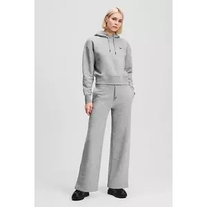 Karl Lagerfeld pantaloni de trening din bumbac IKON culoarea gri, melanj, A3W10117 imagine