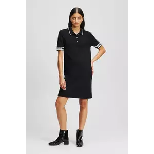 Karl Lagerfeld rochie culoarea negru, mini, drept, A3W13003 imagine