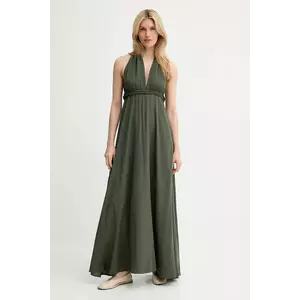 Answear Lab rochie culoarea verde, maxi, evazată imagine