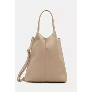 Answear Lab poseta de piele culoarea bej imagine