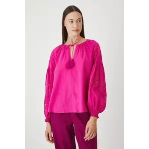 Medicine bluza din bumbac culoarea roz, cu imprimeu imagine