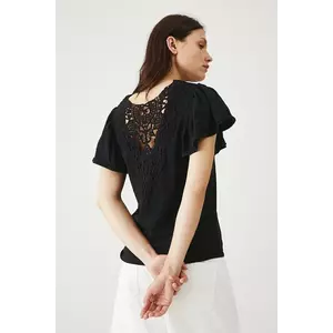 Medicine tricou din bumbac culoarea negru, cu spate descoperit imagine