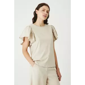 Medicine tricou din bumbac culoarea bej, cu spate descoperit imagine