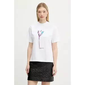 Karl Lagerfeld Jeans tricou din bumbac culoarea alb, A3W17041 imagine