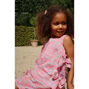 Konges Sløjd rochie PACEY BOW DRESS GOTS culoarea roz, mini, drept, KS103063 imagine