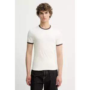 Samsoe Samsoe tricou din bumbac SATOD culoarea bej, uni, M25200030 imagine