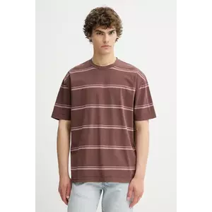 Samsoe Samsoe tricou din bumbac SAHAKEEM culoarea maro, cu imprimeu, M25200026 imagine