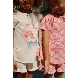 Konges Sløjd compleu FAMO FRILL SET GOTS culoarea bej, KS103189 imagine