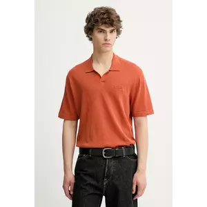 Les Deux polo din in Emmanuel culoarea portocaliu, uni, 1000033 imagine