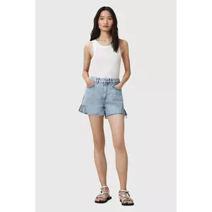 AllSaints pantaloni scurți din bumbac ELIANA uni, high waist, W062EC imagine