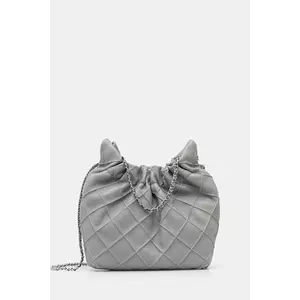 Tory Burch poșetă de piele Fleming culoarea gri, 162451-021 imagine