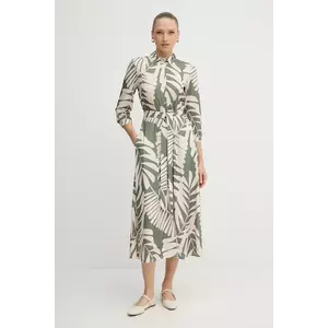 OUI rochie culoarea verde, midi, evazați, 93501 imagine