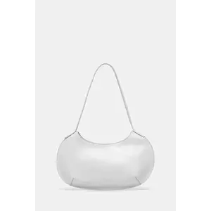 By Far poșetă de piele culoarea gri, MWBSB056CL034WH025PL imagine