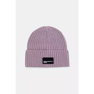 Karl Lagerfeld Jeans căciulă de lână culoarea violet, A3W33111 imagine