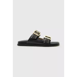 AllSaints șlapi de piele Magda Stud Sandal culoarea negru, W114FC imagine