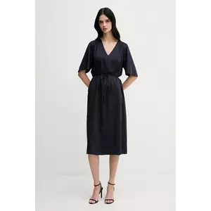 Gant rochie culoarea bleumarin, mini, evazați, 4503395 imagine