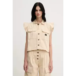 Alpha Industries vestă din bumbac Sailor Vest Wmn culoarea bej, de tranziție, 156004 imagine