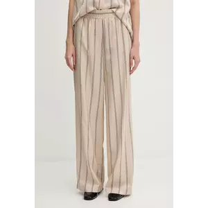 Marc Aurel pantaloni culoarea bej, lat, high waist, 1856-1000-93421 imagine