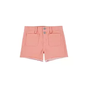 Levi's pantaloni scurți din bumbac pentru copii DOUBLE SHANK SHORT culoarea portocaliu, uni, talie reglabilă, 3EM226 imagine