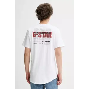 G-Star tricou din bumbac culoarea alb, uni, D26043-C372 imagine
