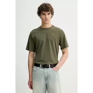 G-Star tricou din bumbac culoarea verde, uni, D26043-C372 imagine