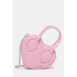 AMBUSH geantă de piele Heart Top Handle Bag culoarea roz, 12115033 imagine