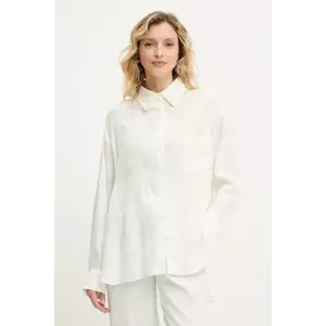 Answear Lab cămașă culoarea alb, cu guler clasic, relaxed imagine
