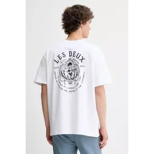 Les Deux tricou din bumbac culoarea alb, cu imprimeu, 1000216 imagine