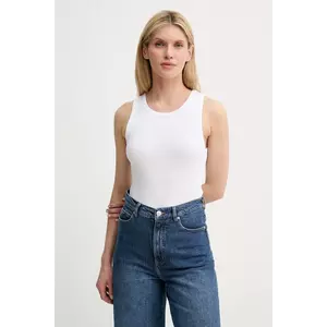 MUNTHE top din bumbac TEZZA culoarea alb, 247113124764 imagine