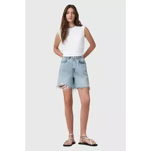 AllSaints pantaloni scurți din bumbac DORIS uni, high waist, W067EC imagine