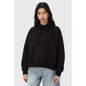 AllSaints bluză STACKS culoarea negru, cu glugă, cu imprimeu, W131JC imagine