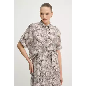 Marc Aurel cămașă culoarea bej, cu guler clasic, relaxed, 6296-1000-93417 imagine