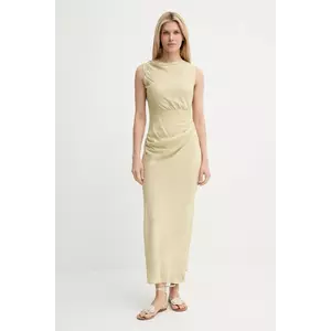 Samsoe Samsoe rochie SAHIRA culoarea bej, maxi, mulată, F25200098 imagine
