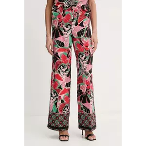 Morgan pantaloni culoarea negru, drept, high waist, POY.F imagine