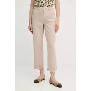 Marc Aurel pantaloni culoarea bej, drept, high waist, 1791-2309-93420 imagine