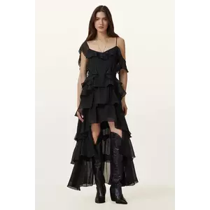 AllSaints rochie SIENNA culoarea negru, maxi, evazați, W212DC imagine