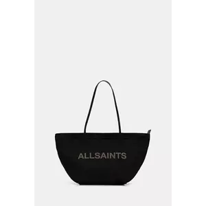 AllSaints geantă din bumbac SERAFINA culoarea negru, W323XC imagine