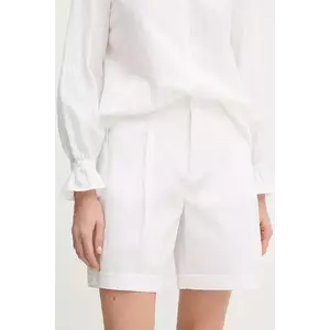 Marc Aurel pantaloni scurți culoarea alb, uni, high waist, 1858-2301-93419 imagine