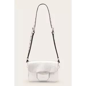 AllSaints poșetă de piele JUPITER culoarea argintiu, W331XC imagine
