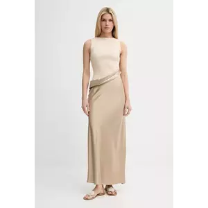 Nanushka rochie COBEE culoarea bej, maxi, drept, NW25SSDR21175 imagine