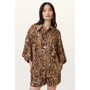 AllSaints cămașă de in CHARLI cu guler clasic, relaxed, W061PC imagine